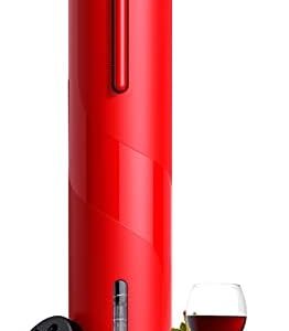 COKUNST Electric Wine Opener, Reusable Cordless Wine Bottle Corkscrew with Foil Cutter, Battery Operated Wine Openers for Wedding Kitchen Party Home