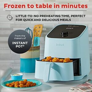 Instant Vortex 4-in-1, 2-QT Mini Air Fryer Oven Combo, From the Makers of Instant Pot with Customizable Smart Cooking Programs, Nonstick and Dishwasher-Safe Basket, App with over 100 Recipes, Aqua